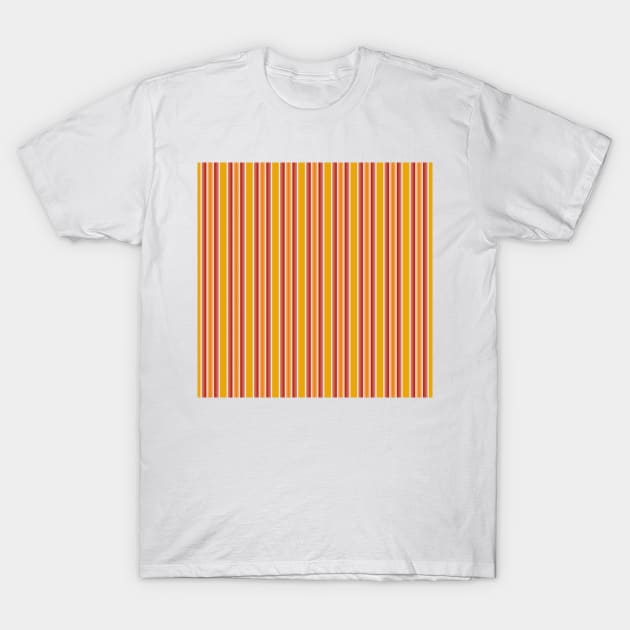 Orange and pink stripes T-Shirt by Playfulfoodie